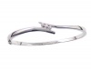 Sterling Silver Diamond-Accent Swish Bangle Bracelet