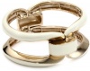 Anne Klein Zelda Gold-Tone Ivory Enamel Stretch Bangle Bracelet