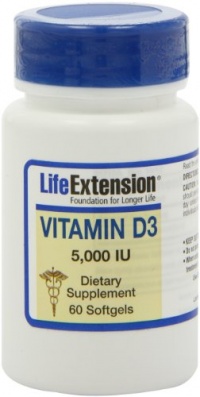 Life Extension Vitamin D3, 5000 IU, 60-Count Life Extension Vitamin D3, 5000 IU, 60-Count
