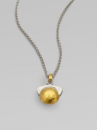 This versatile design features a textured pendant with radiant 24k gold on one side and sleek sterling silver on the other side for a multi-look style. 24k goldSterling silverLength, about 21¼Pendant size, about ½Pelican clasp closureImported This versatile design features a textured pendant with radiant 24k gold on one side and sleek sterling silver on the other side for a multi-look style. 24k goldSterling silverLength, about 21¼Pendant size, about ½Pelican clasp closureImported