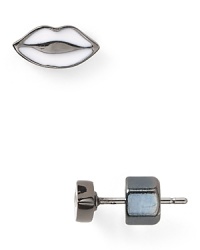 These flirty MARC BY MARC JACOBS lip earrings showcase the flair the designer is loved for, but in a small, subtle way that makes them perfect for every day wear. These flirty MARC BY MARC JACOBS lip earrings showcase the flair the designer is loved for, but in a small, subtle way that makes them perfect for every day wear.