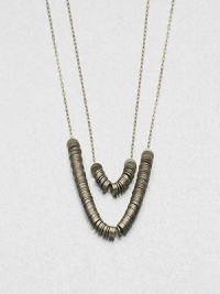 This technical, yet delicate design features clusters of sequins on dainty link chains. Oxide-plated sequinsGold-filled chainLength, about 19.5Gold-filled S-hook closureMade in USA This technical, yet delicate design features clusters of sequins on dainty link chains. Oxide-plated sequinsGold-filled chainLength, about 19.5Gold-filled S-hook closureMade in USA