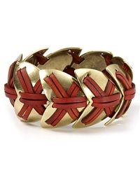 Talk tough without saying a word. Giles & Brother's leather-linked cuff lends a rustic rebel touch to prim and polished looks. Talk tough without saying a word. Giles & Brother's leather-linked cuff lends a rustic rebel touch to prim and polished looks.