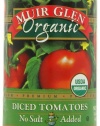 Muir Glen Organic Diced Tomatoes, No Salt, 14.5-Ounce Cans (Pack of 12)