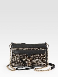 EXCLUSIVELY AT SAKS. Luxurious hair calf with a chic giraffe print accented with supple leather.Detachable shoulder strap, 22½ dropTop zip closureProtective metal feetOne outside zip pocket with flap and lobster claspOne inside open pocketCotton lining8¼W X 6½H X 1¾DImported EXCLUSIVELY AT SAKS. Luxurious hair calf with a chic giraffe print accented with supple leather.Detachable shoulder strap, 22½ dropTop zip closureProtective metal feetOne outside zip pocket with flap and lobster claspOne inside open pocketCotton lining8¼W X 6½H X 1¾DImported