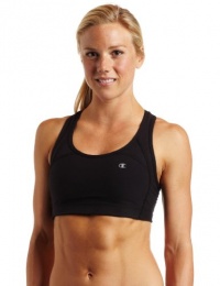 Champion Women's Cotton Fitness Racerback Bra, Black, Medium