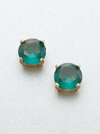 A chic and classic style with a faceted stone in a pronged setting, perfect for any occasion. Resin and epoxyGoldtoneSize, about .55Post backImported A chic and classic style with a faceted stone in a pronged setting, perfect for any occasion. Resin and epoxyGoldtoneSize, about .55Post backImported