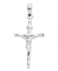 Let faith play a central role in your style. This intricate INRI, or Jesus the Nazarene, King of the Jews, crucifix charm is crafted in polished 14k white gold. Chain not included. Approximate length: 1-1/5 inches. Approximate width: 2/5 inch. Let faith play a central role in your style. This intricate INRI, or Jesus the Nazarene, King of the Jews, crucifix charm is crafted in polished 14k white gold. Chain not included. Approximate length: 1-1/5 inches. Approximate width: 2/5 inch.
