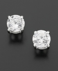 You'll love this sparkling style from Lauren Ralph Lauren: round-cut cubic zirconia stud earrings set in sterling silver. You'll love this sparkling style from Lauren Ralph Lauren: round-cut cubic zirconia stud earrings set in sterling silver.