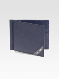 Slim, sophisticated design crafted in Italy from textured saffiano leather.Six card slotsCenter bill clipLeather4¼W x 3¼HMade in Italy Slim, sophisticated design crafted in Italy from textured saffiano leather.Six card slotsCenter bill clipLeather4¼W x 3¼HMade in Italy