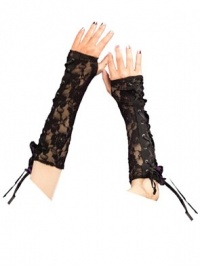 Black Lace Gloves Fingerless Gloves Gothic Arm Warmers Glovelettes