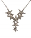 Adorn your neckline with a summery touch. Lucky Brand's Y-shaped starfish necklace comes in textured silver tone mixed metal. Approximate length: 22 inches. Approximate drop: 3-3/4 inches.