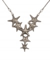 Adorn your neckline with a summery touch. Lucky Brand's Y-shaped starfish necklace comes in textured silver tone mixed metal. Approximate length: 22 inches. Approximate drop: 3-3/4 inches.