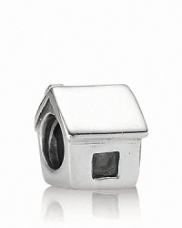 Commemorate a new abode or the simple comforts of home with this sterling silver house charm from PANDORA. Commemorate a new abode or the simple comforts of home with this sterling silver house charm from PANDORA.