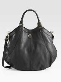 A generous-sized style in luxurious pebbled leather with a versatile detachable strap.Double top handles, 5¾ dropDetachable adjustable shoulder strap, 10-21 dropMagnetic snap closureOne inside zip pocketTwo inside open pocketsCanvas lining18W X 14H X 5DImported A generous-sized style in luxurious pebbled leather with a versatile detachable strap.Double top handles, 5¾ dropDetachable adjustable shoulder strap, 10-21 dropMagnetic snap closureOne inside zip pocketTwo inside open pocketsCanvas lining18W X 14H X 5DImported