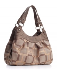 Go for graphic appeal with the roomy and tonal Vegas Signs shopper from Nine West. Go for graphic appeal with the roomy and tonal Vegas Signs shopper from Nine West.