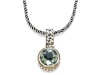 Silver and 18kt Yellow Gold Genuine Green Amethyst Necklace by Effy Collection®