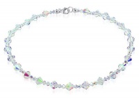Sterling Silver Clear Crystal Necklace Made with Swarovski Elements Sterling Silver Clear Crystal Necklace Made with Swarovski Elements