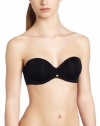 Calvin Klein Women's Naked Glamout Strapless Push Up, Black, 32A