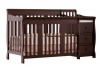 Stork Craft Portofino 4-in-1 Fixed Side Convertible Crib and Changer, Espresso