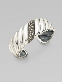 From the Cable Wrap Collection. This iconic style features a center band of pavé diamonds. Diamonds, .57 tcw Sterling silver Diameter, about 2¼ Imported From the Cable Wrap Collection. This iconic style features a center band of pavé diamonds. Diamonds, .57 tcw Sterling silver Diameter, about 2¼ Imported