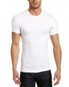 2(x)ist Mens Slimming Crew Neck Body Shaper, White, X-Large