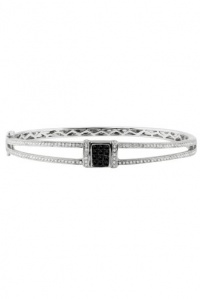 Effy Jewlery DiVersa White, Blue and Black Diamond Bangle, 1.61 TCW