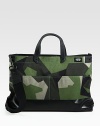 This geometric camo brief is has everything the weekday warrior needs to survive the urban jungle, with a water-resistant exterior and coated interior included for added durability and functionality.Zip closureDouble top handlesAdjustable, removable shoulder strapExterior slip pocketsInterior zip pocketsNylon12W x 17H x 3DImported