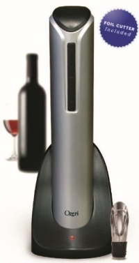 Ozeri Pro Electric Wine Bottle Opener with Wine Pourer, Stopper, Foil Cutter and Elegant Recharging Stand Ozeri Pro Electric Wine Bottle Opener with Wine Pourer, Stopper, Foil Cutter and Elegant Recharging Stand