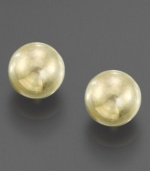 The perfect earrings for a little one: 14k gold balls make an adorable accessory.