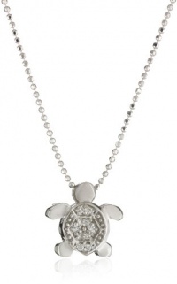 Alex Woo Little Seasons White Gold Sea Turtle Pendant Necklace Alex Woo Little Seasons White Gold Sea Turtle Pendant Necklace