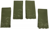 Homewear Embroidery 18-Inch Napkin Set, Sage, Set of 4 Homewear Embroidery 18-Inch Napkin Set, Sage, Set of 4