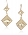 Juicy Couture E-Gold Pyramid Stud Drops Earrings