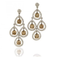 Le Vian Couture Chocolate Diamond Chandelier Earrings 18K Two Tone Dangle Featuring 2.79 Carats Round Chocolate Diamonds and 0.93 Carat White Diamonds Le Vian Couture Chocolate Diamond Chandelier Earrings 18K Two Tone Dangle Featuring 2.79 Carats Round Chocolate Diamonds and 0.93 Carat White Diamonds