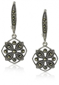 Judith Jack Sterling Silver Marcasite Pave Filigree Drop Earrings Judith Jack Sterling Silver Marcasite Pave Filigree Drop Earrings