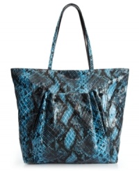 A sassy snakeskin print puts a daring spin on this classic tote shape from FALCHI by Falchi. Subtle pleating and a spacious interior give this bag an everyday exotic appeal. A sassy snakeskin print puts a daring spin on this classic tote shape from FALCHI by Falchi. Subtle pleating and a spacious interior give this bag an everyday exotic appeal.