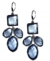 AK Anne Klein's dreamy design highlights a cluster of enchanting plastic aqua accents. Crafted in imitation rhodium-plated mixed metal. Approximate drop: 2 inches.