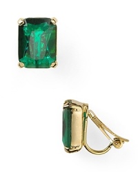 Classically styled clip earrings from Lauren Ralph Lauren are a jewel box staple, accented by a chunky, emerald cut stone. Classically styled clip earrings from Lauren Ralph Lauren are a jewel box staple, accented by a chunky, emerald cut stone.