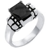 T20 Tqw11734ZJH David Yurman Inspired Emerald Cut Black Diamond Fashion Ring