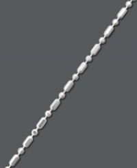 Add special flair to suntanned legs. Giani Bernini's polished anklet features a dot dash design crafted in sterling silver. Approximate length: 9 inches. Add special flair to suntanned legs. Giani Bernini's polished anklet features a dot dash design crafted in sterling silver. Approximate length: 9 inches.