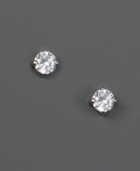 Simple glam to spice up your look. Chic stud earrings by Givenchy feature round-cut cubic zirconias (3/4 ct. t.w.) in silver tone mixed metal. Simple glam to spice up your look. Chic stud earrings by Givenchy feature round-cut cubic zirconias (3/4 ct. t.w.) in silver tone mixed metal.