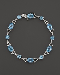 Badgley Mischka Blue Topaz And Diamond Bracelet Badgley Mischka Blue Topaz And Diamond Bracelet