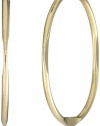 Nine West Hoopla Gold-Tone Wavy Medium Textured Click-It Hoop Earrings