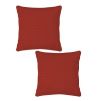 Strathwood 16-by-16-Inch Spun Polyester Pillow, Set of 2, Solid Red Strathwood 16-by-16-Inch Spun Polyester Pillow, Set of 2, Solid Red