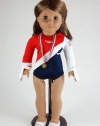 Gymnastics Set with Velcro Back for 18 Inch Dolls Including the American Girl Line