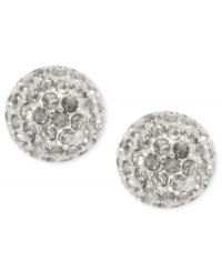 Burst through the night with this set of stud earrings from Anne Klein. Crafted from silver-tone mixed metal, the pair's shimmering glass stones add a touch of luster. Approximate diameter: 1/4 inch. Burst through the night with this set of stud earrings from Anne Klein. Crafted from silver-tone mixed metal, the pair's shimmering glass stones add a touch of luster. Approximate diameter: 1/4 inch.