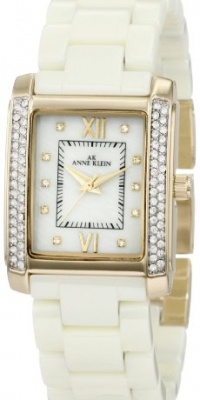 Anne Klein Women's 10/9922IMIV Swarovski Crystal Accented Gold-Tone Ivory Ceramic Bracelet Watch Anne Klein Women's 10/9922IMIV Swarovski Crystal Accented Gold-Tone Ivory Ceramic Bracelet Watch