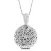 1 Round Engraved Filigree Locket With 28 Inch Chain