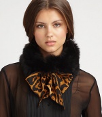 Make a statement with this luxurious, tie front design trimmed in dyed fox fur. 30% virgin wool/30% cashmere/40% silkAbout 7 X 59Specialist dry cleanMade in Italy Fur origin: Finland 