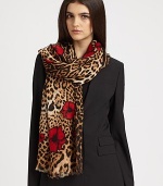 A sheer design featuring luxurious silk with a chic leopard print. SilkAbout 27½ X 78¾Dry cleanMade in Italy